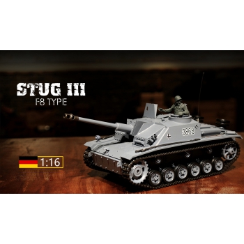 Ferngesteuerter Panzer ASG/IR/Sound/Rauch 1:16 Deutscher Stumgeschutz III RTR 2,4Ghz - Heng Long 3868-1B (P)